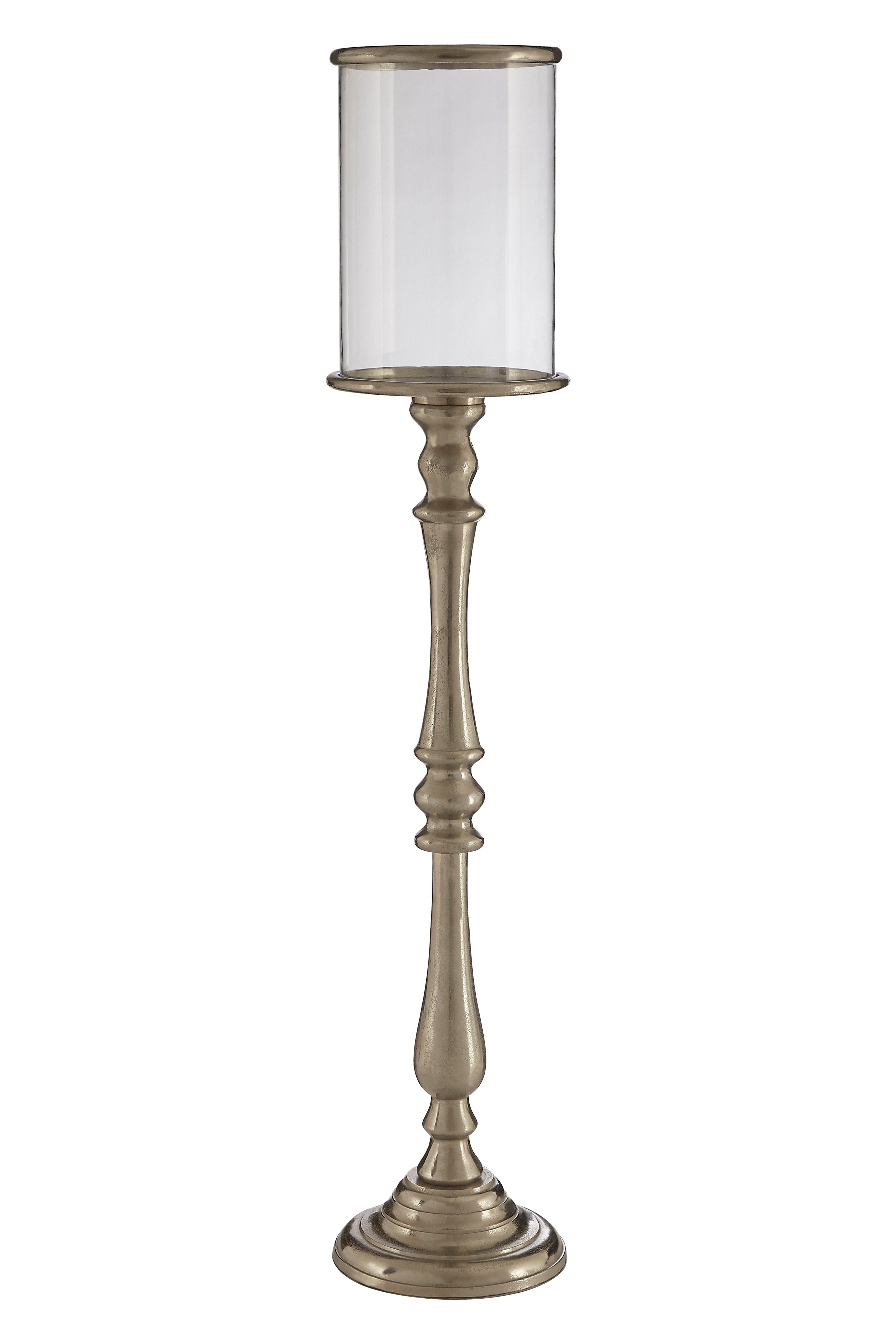 Candace Townhouse Large Nickel Candle Holder